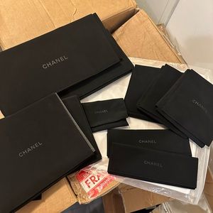 Chanel 10 Piece Black Velvet dust bags